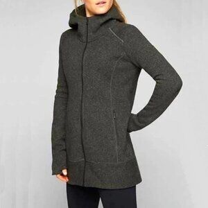Athleta Cya Stronger Fleece Full-Zip Hoodie Long Jacket